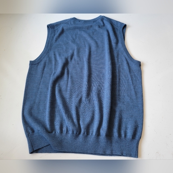 Cutter & Buck Wool Blend Blue Knit Vest Large - Picture 5 of 8